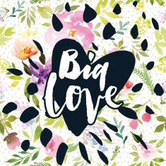 Vintage print with flowers Big Love N2
