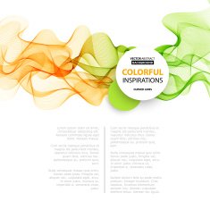 Abstract smoky waves background Template brochure design N57