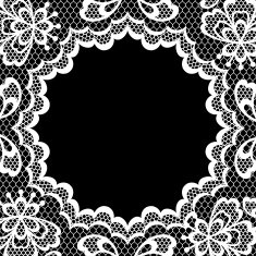 Vintage lace frame abstract ornament Vector texture N8