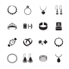 Jewelry icon black N3