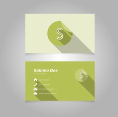 Simple Business Card Template with Alphabet Letter S