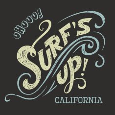 Surf's up hand-lettering tee