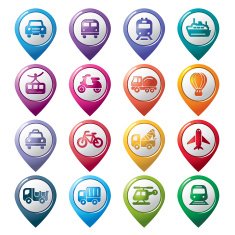 Transportation Pointer Icons