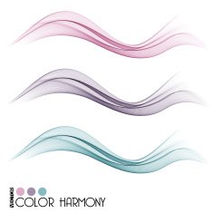 Set of color curve lines N3