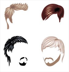 set of men's hairstyles