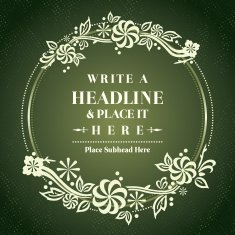 Vintage Floral circle pattern Design Template