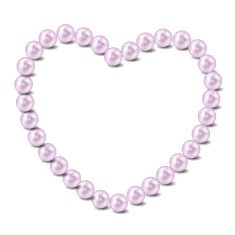 Pearl heart vector illustration background N3