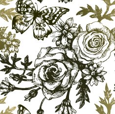 Vintage seamless floral pattern N20