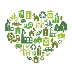 Environmental Protection Icons in Heart Shape N3