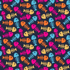 Bright fish bones pattern free image download