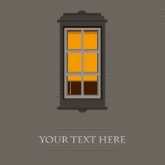 Place card with window on the wall N2