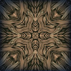 Vector ornamental square lace pattern ethnic background with many details