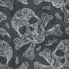 Seamless pattern with skull N2