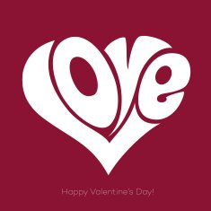 Valentines Card with love lettering N11