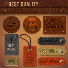 Leather labels set N3