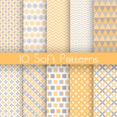 Vintage different vector seamless patterns (tiling) N8