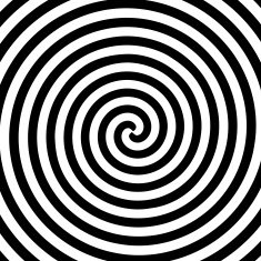 Black and white hypnotic background Symbol Vector