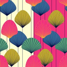 Abstract fans - seamless patterns free image download