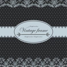 Template frame design for card Vintage Lace Doily