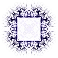 vintage frame and flowers ornament