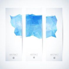 Abstract vector vertical mosaic banners N116