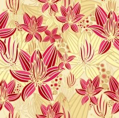 Seamless pattern with water lily