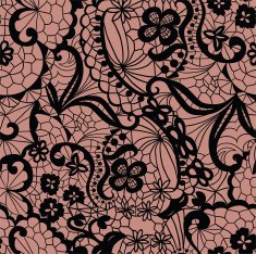 Lace seamless pattern with flowers N229