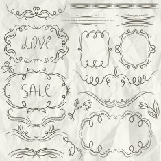 floral decorative borders ornamental rules dividers frame N2