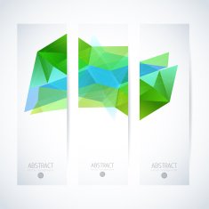 Abstract vector vertical mosaic banners N117