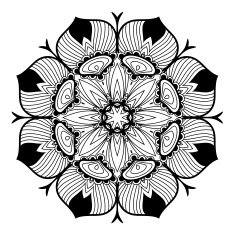 Ornamental round lace pattern is like mandala N61