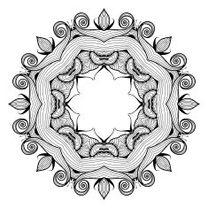 Ornamental round lace pattern is like mandala N62