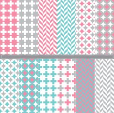 Houndstooth seamless set - Illustration