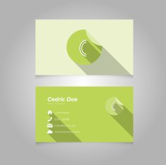 Simple Business Card Template with Alphabet Letter C