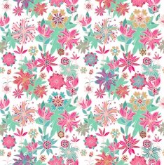 Seamless floral vector pattern with chinese mums N2