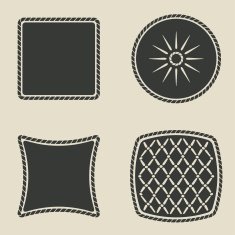button stylized icons set