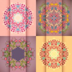 Colorful decorative round background pack N3