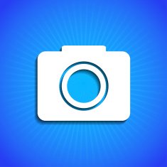 Vector icon on blue background Eps10 N4