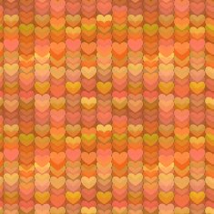Abstract Hearts Background in Rich Shades of Orange