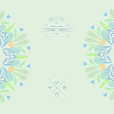 Pattern with vegetative elements Vector N8