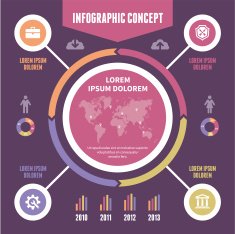Circle Infographic Concept - Vector Scheme with Icons
