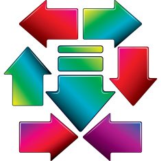 Colorful set of arrows