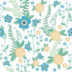 Cute floral seamless pattern background N57