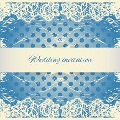 Wedding rumpled invitation Lace background with a place for text
