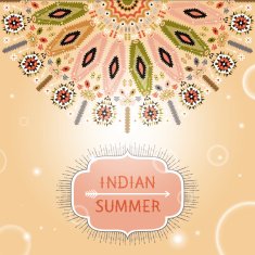 Invitation card with geometric ornament