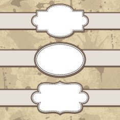 vector set simple texture and vintage ribbons N3