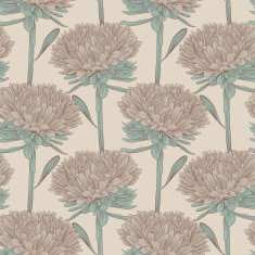 seamless background with flowers aster N2