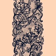 Abstract Lace Ribbon Vertical Seamless Pattern N13