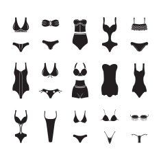 Swimwear and bikini icons