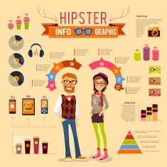 Hipster infographic set N2