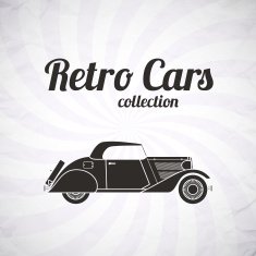 Retro cabriolet car vintage collection N3
